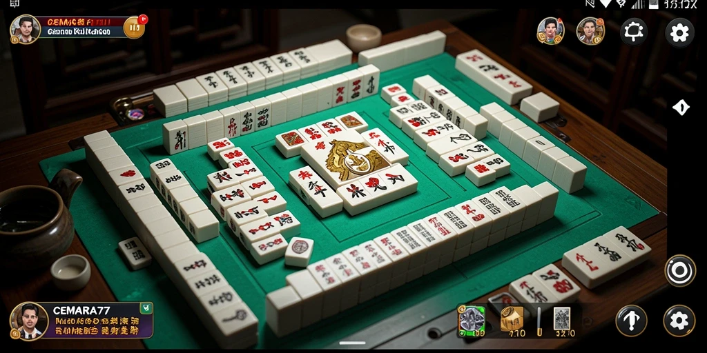 Tampilan screenshot permainan Mahjong yang menarik dan penuh warna.