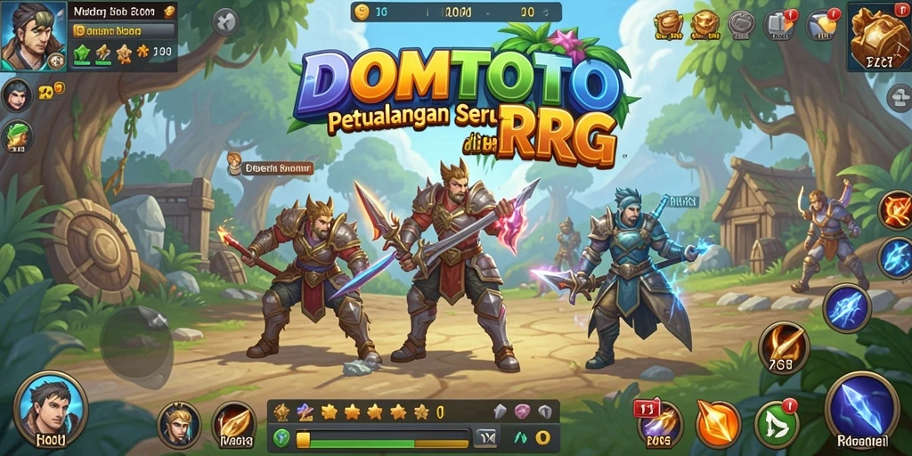 Tampilan gameplay menarik di <strong>DOMTOTO</strong> dengan karakter dan monster yang menakjubkan.
