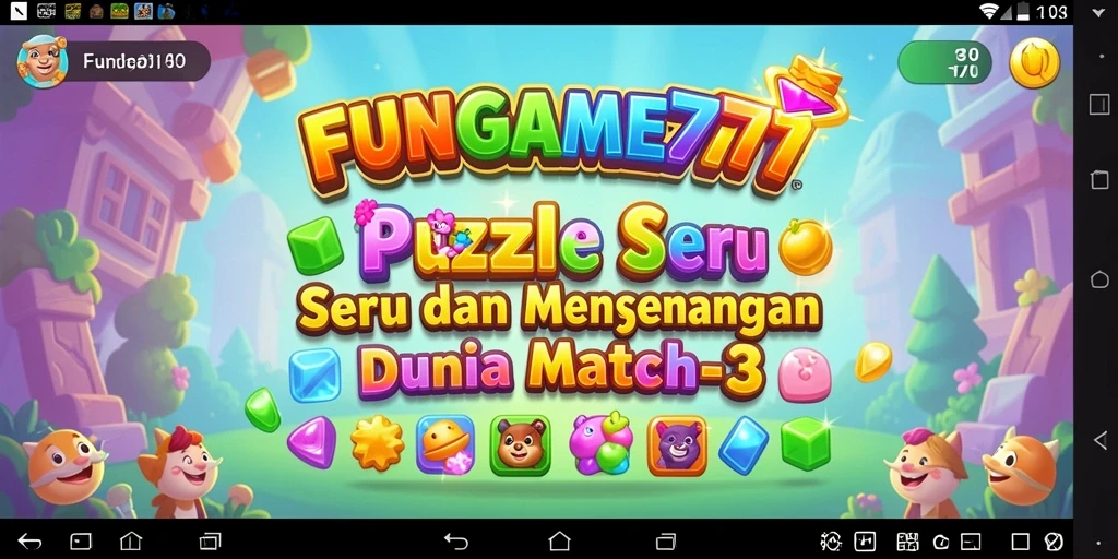 Tampilan gameplay cerah dan menantang di FUNGAME777.