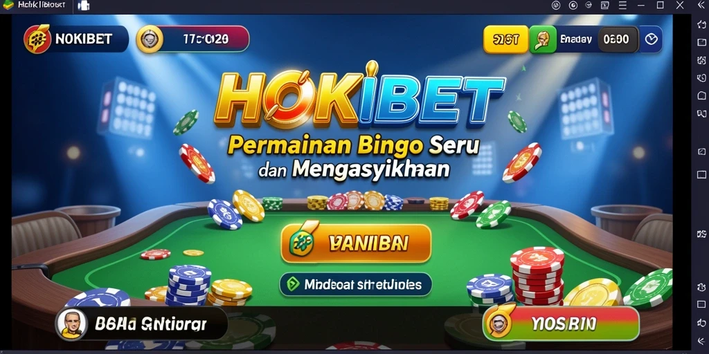 Gameplay seru Bingo di HOKIBET dengan antarmuka menarik.