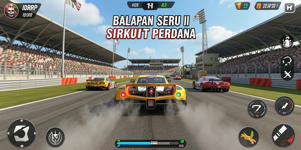 Gameplay balapan yang menegangkan dan adrenaline-pumping.