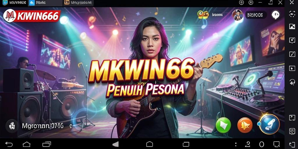 Screenshot gameplay MKWIN666 menampilkan momen seru pemain menikmati musik.