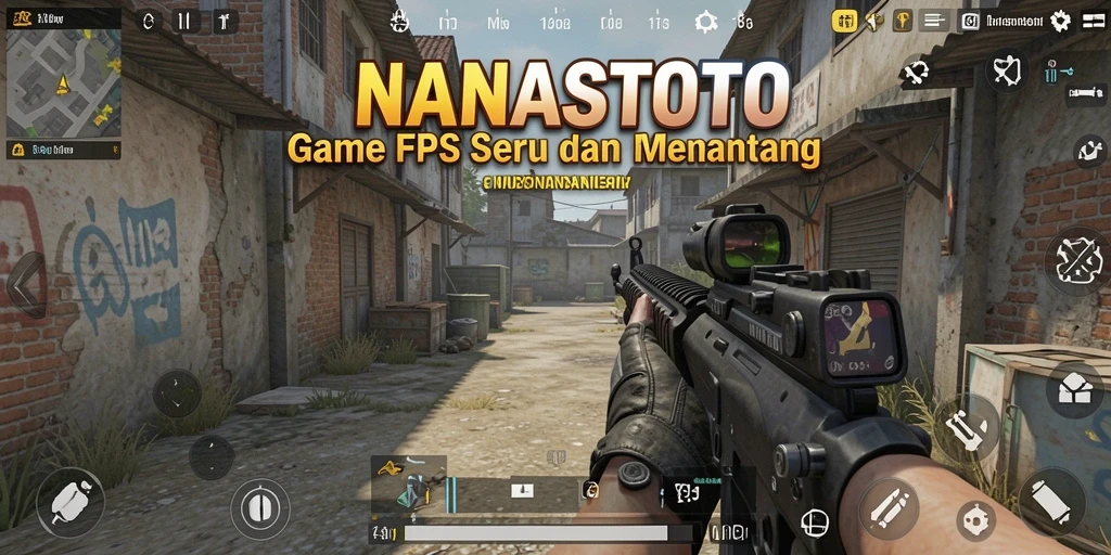 Screenshot gameplay NANASTOTO dengan aksi tembak-menembak intens.
