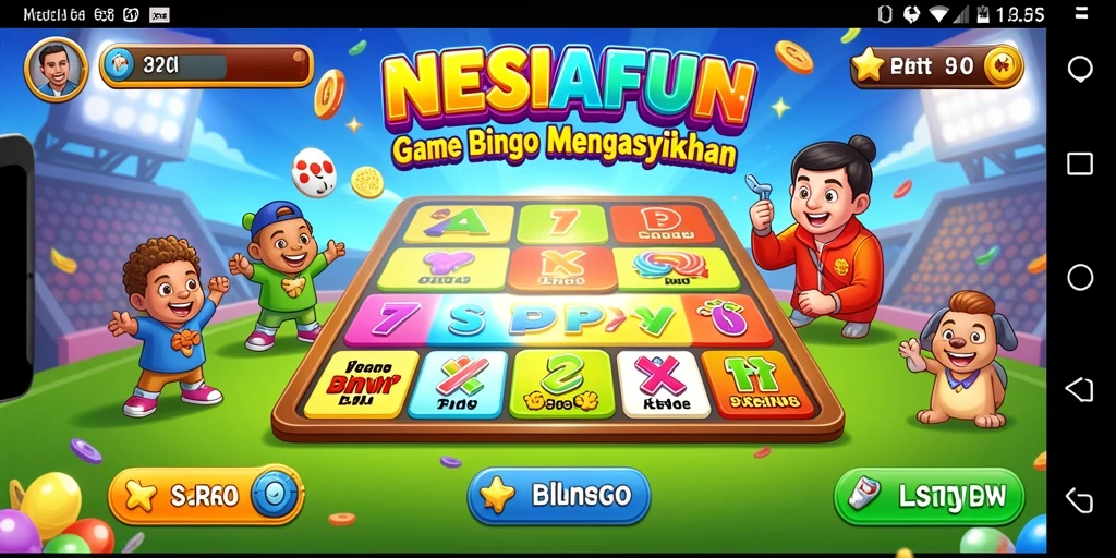 Tampilan gameplay seru NESIAFUN dengan elemen Bingo yang menarik.