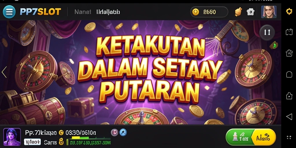 Screenshot gameplay PP7SLOT menampilkan suasana horror yang mencekam.