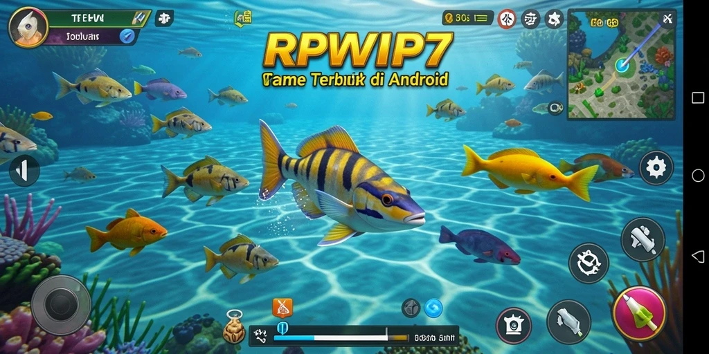 Screenshot gameplay RPVIP7 menampilkan aksi menembak ikan yang seru.