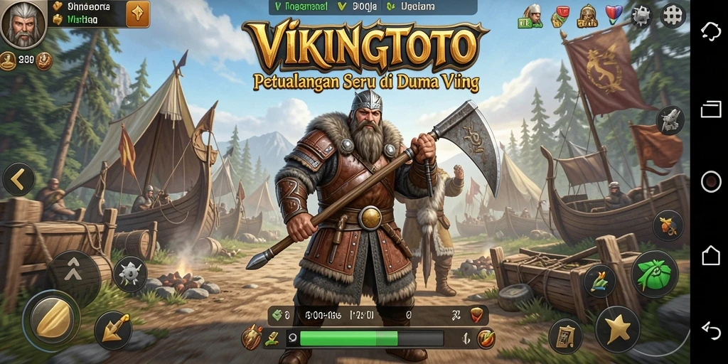 Tampilan gameplay seru dari VIKINGTOTO di dunia Viking.